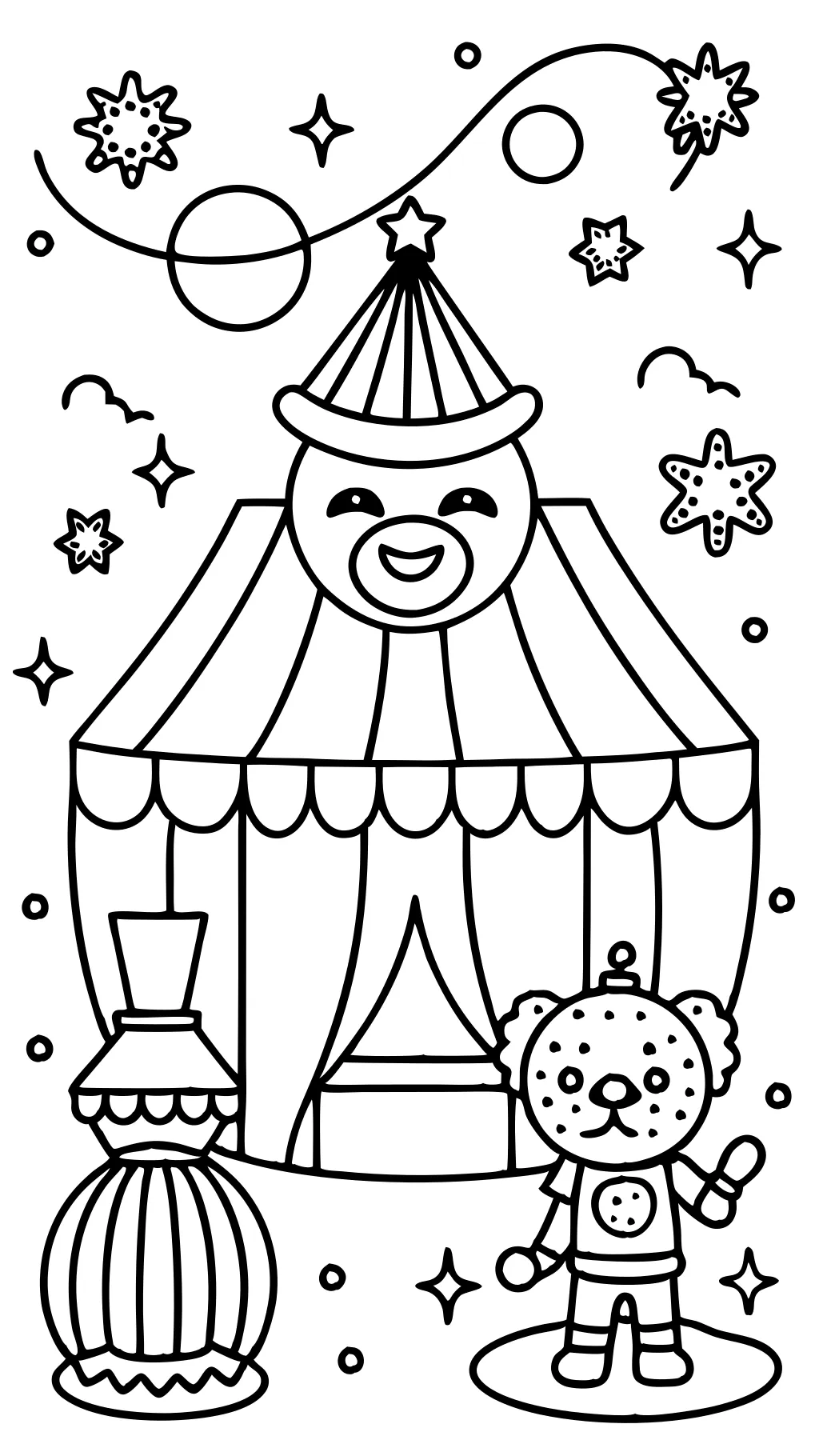 coloriage de cirque numérique pomni